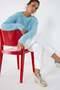 Kurzer Pullover mit Rundhalsausschnitt - 5