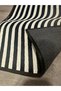 Rio Collection Black and White Wavy Pattern Asymmetrical Detailed Woven Base Modern Decorative Carpet Rio08 - 4