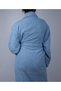 Blue Colored 100% Cotton Curly Shawl Model Bathrobe (S-M-L-Xl-2Xl-3Xl-4Xl) Large and Oversize - 3