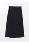 Women's Crepe Skirt with Elastic Waist - 2