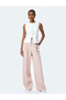 High Waist Palazzo Trousers with Pockets and Pleat Detail - 2