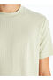 Crew Neck Short Sleeve Men's Textured T-Shirt (S5) - 3