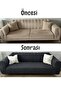 Jacquard 3 3 1 1 Anthracite Elastic Sofa Cover| Elastic Sofa Cover| seat cover Set - 2
