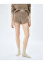 Elastic Waist Plush Mini Shorts Pajama Bottoms - 3