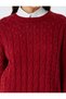 Oversize Sweater Crew Neck Knitwear Textured Hair Knit - 5