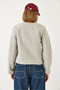 Women's Gray Button Detailed Faded Cashmere Short Jacket 8406 60261329 - 6