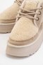 Tyson Beige Suede Sheepskin Thick Sole Lace up Women's Sports Boots - 3