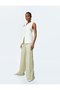 Textured High Waist Wide Leg Satin Palazzo Pants