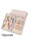 12 Piece Stainless Steel Manicure and Pedicure Set - With Bag