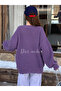 Women's Burgundy Oversize Knitwear Sweater - 4