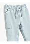 Cotton Blended Sweatpants with Pocket Detail and Lace-Up Waist - 3