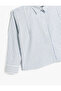 Long Sleeve Button Closure Viscose Blend Stripe Shirt - 3