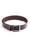 2-Pack Men's 100% Genuine Buffalo Leather Black Buckle Men's Jeans Belt 4.5 cm Black-Brown - 4