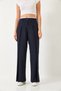 Women's Navy Blue Wide Pleated Waist Detailed Fabric Trousers 80108 60271044 - 2