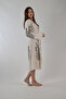 Peshtemal Bathrobe Muslin Cotton Beach Black Dreamcatcher Feather Pattern 1 Piece Unisex Beachwear Kimono Kaftan - 6