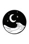 Moonlight Moon and Star Themed Wall Decor Sticker A+ Quality 40 X 40 cm Durable