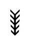 Fork Arrow Motorcycle Mudguard Sticker 34 cm X 6 cm