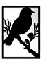 Bird on Branch Wall Decor Quality Quality Sticker 30 X 45 cm
