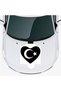 Heart Turkish Flag Car Hood Sticker A+ Quality 40 X 40 cm Durable
