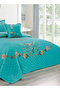 طقم لحاف مضغوط مزهر، مقاس كينج، 220 × 240 سم، طقم سرير قابل للعكس، 6 قطع، متعدد الألوان - 2