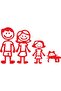Family Design Auto Quality Quality Sticker 30 X 15 cm - 2