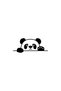 Panda Sticker Facing the Orange A+ Quality 10 X 4 cm Durable