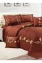 طقم لحاف مضغوط مزهر، مقاس كينج، 220 × 240 سم، طقم سرير قابل للعكس، 6 قطع، متعدد الألوان - 3