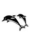Dolphin Family Sticker 10 X 6 cm