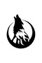 Flame Howling Wolf Sticker 10 X 12 cm