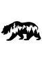 Nature Within the Bear Figure Quality Sticker 10 X 5 cm