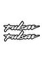 Pulsar Text Motorcycle Sticker 2 Pieces 10 X 2 cm