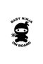 Baby Ninja on Board Wall Decor Sticker A+ Quality 40 X 52 cm Durable