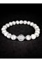 Natural Stone Howlite & Onyx & Necef Lover Love Love Bracelet - 3