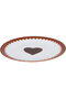 Al Saif Gallery porcelain serving plate, round, 20 cm, heart pattern - brown