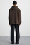 Cartmel Men's Knitted 3 Thread Relaxed Fit Comfortable Fit Kangaroo Pocket Hooded Brown Sweatshirt - 6