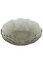 Al Saif Gallery glass plate, 20 x 4.5 cm, gold rim, round - light grey