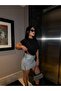 Women's Black Short Sleeve Bodysuit - 2