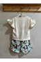 Girl's Muslin Bottom Cotton 2-Piece Set Green - 5
