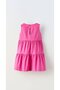 Pink Rose Embossed Girl's Dress - 2