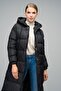 Hood Detail Zip-Up Long Puffer Coat BLACK 6668 - 7