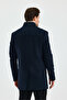 Men's Navy Blue Color Cashew Coat - 7