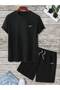 Unisex Black Seagull Desing Printed Oversize Bottom Top Shorts - T-Shirt and Shorts Summer - 2