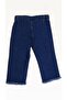 Wide Leg Girls' Denim Jeans Trousers Dark Blue - 4