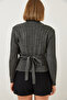 Women's Anthracite Knitwear Double Set 20247577 - 8