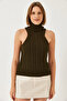 Women's Forest Green Knitwear Double Set 20247577 - 5