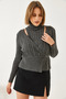 Women's Anthracite Knitwear Double Set 20247577 - 3