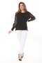 Μαύρη ελαστική μπλούζα Plus Size 7F-2505 - 3
