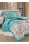 طقم لحاف مكون من 4 قطع بمقاس واحد، ملاءة سرير أنيقة وخفيفة الوزن، مناسب لجميع المواسم