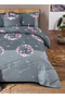طقم لحاف مكون من 4 قطع بمقاس واحد، ملاءة سرير أنيقة وخفيفة الوزن، مناسب لجميع المواسم - 3