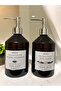 Amber 500 ml Plastic 2-Piece Liquid Soap Dispenser & Dishwashing Liquid Dispenser - 5